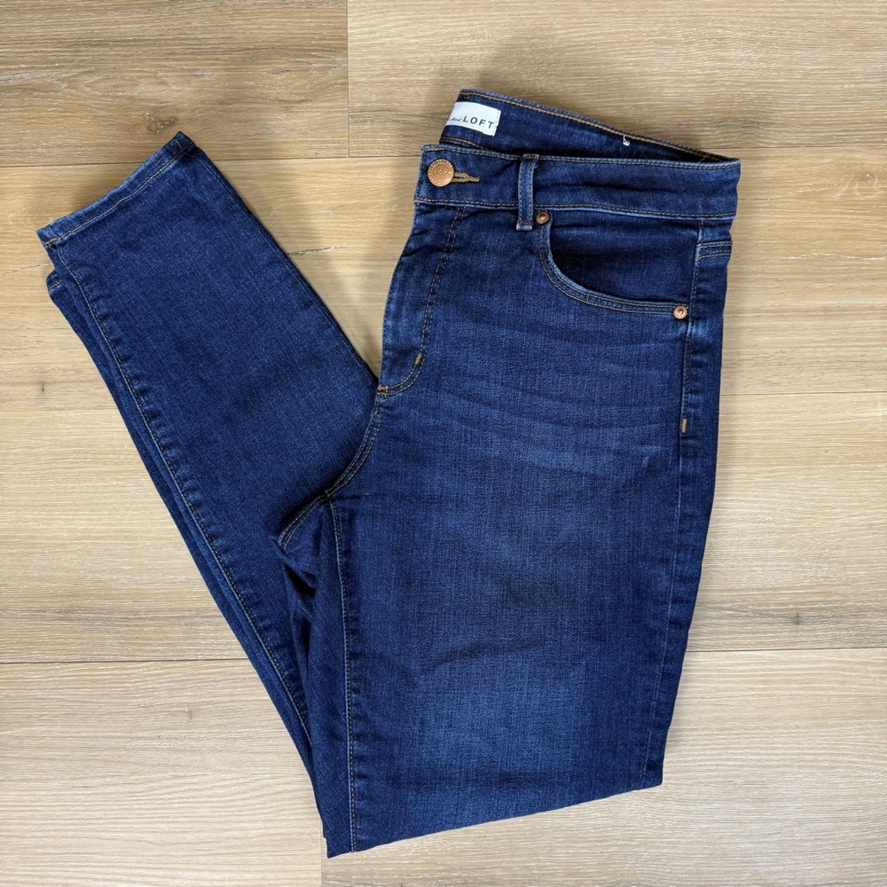 LOFT Women's Skinny Jeans - Dark Blue